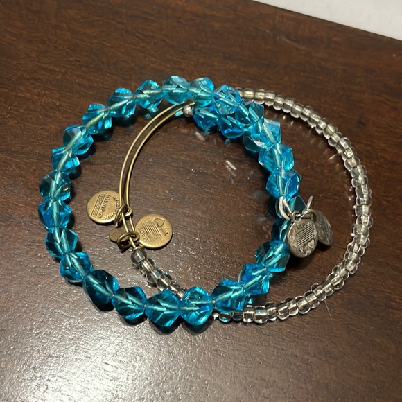 Alex and Ani blue and clear gems energy bracelets - Picture 1 of 6